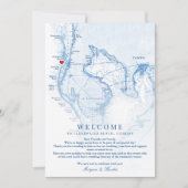 Clearwater Beach Florida Wedding Willkommensreise Dankeskarte (Vorderseite)