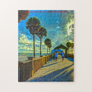 Clearwater Beach Florida. Weihnachtsgrüße Puzzle