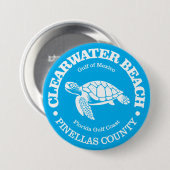 Clearwater Beach (Meeresschildkröte) Button (Vorne & Hinten)