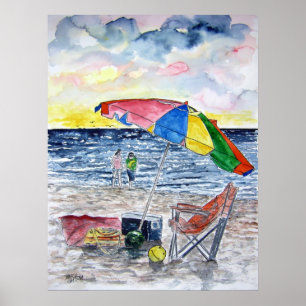 Clearwater_beach_painting Poster