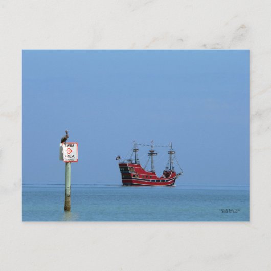 Clearwater Beach Pirate Kreuzfahrt Postkarte (Vorderseite)