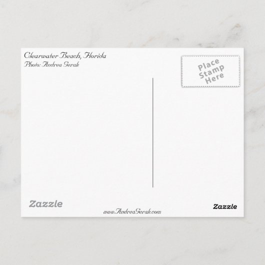 Clearwater Beach Postkarte (Rückseite)