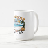 Clearwater Beach Retro Vignette Kaffeetasse (VorderseiteRechts)