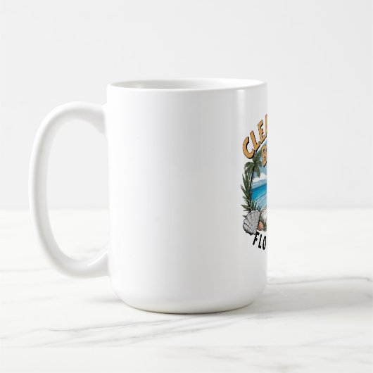 Clearwater Beach Retro Vignette Kaffeetasse (Links)