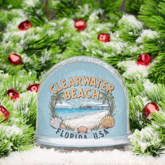 Clearwater Beach Retro Vignette Schneekugeln (Weihnachten)