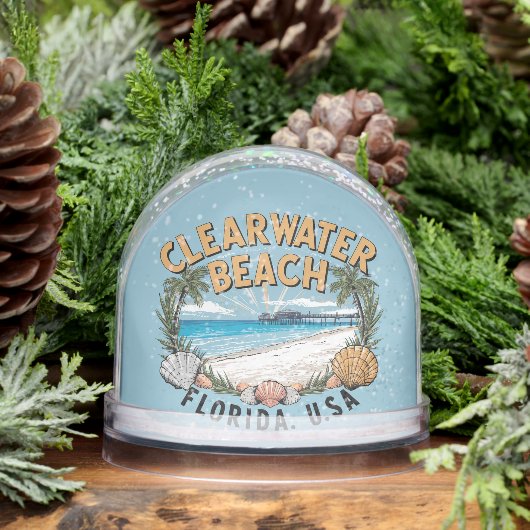 Clearwater Beach Retro Vignette Schneekugeln (Winter)