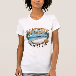 Clearwater Beach Retro Vignette T-Shirt