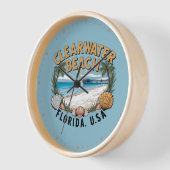 Clearwater Beach Retro Vignette Uhr (Winkel)