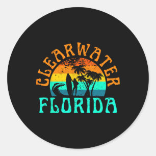 Clearwater Beach Runder Aufkleber