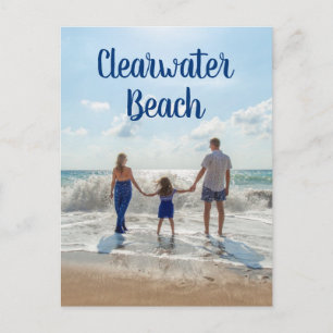 Clearwater Beach Souvenir Sand Surf und Familie Postkarte