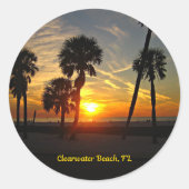 Clearwater Beach Sunset Runder Aufkleber (Vorderseite)