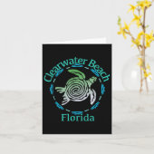 Clearwater Beach Vintag Tribal Turtle Gift Karte (Gelbe Blume)