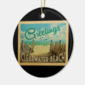 Clearwater Beach Vintage Travel Keramik Ornament (Links)