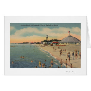 Clearwater, FL - Schwimmer und Sonnenbäder am Stra