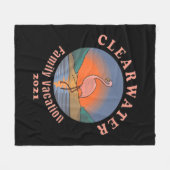 Clearwater Flamingo Vacation 2021 | Funny Flaming Fleecedecke (Vorderseite (Horizontal))