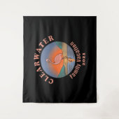 Clearwater Flamingo Vacation 2021 | Funny Flaming Wandteppich (Vorderseite)