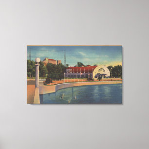 Clearwater, Florida - Ansicht von Municipal Leinwanddruck