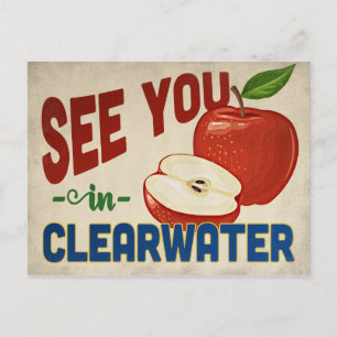 Clearwater Florida Apple - Vintage Travel Postkarte