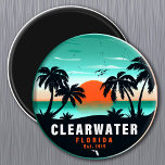 Clearwater Florida Beach Retro Sunset Souvenirs Magnet<br><div class="desc">Clearwater Florida Design. Sunset Design mit Ihrem Lieblings-Florida Strand und Meer,  geeignet für US-Strandliebhaber vor allem,  die Liebe Clearwater Beach.</div>