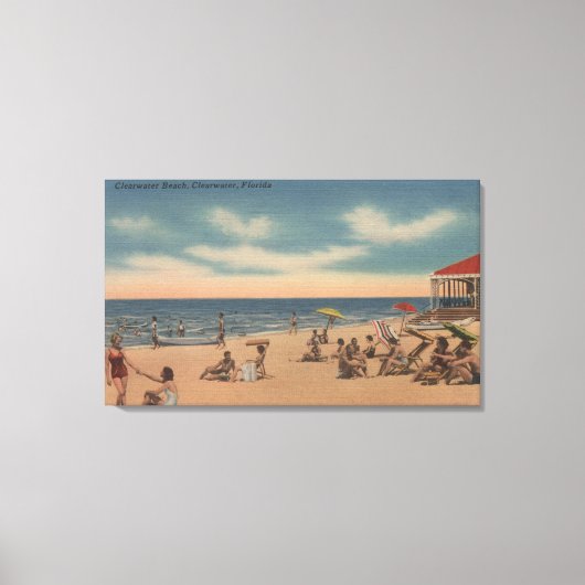 Clearwater, Florida - Blick auf Clearwater Beach Leinwanddruck (Vorderseite)