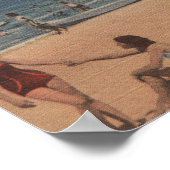 Clearwater, Florida - Blick auf Clearwater Beach Poster (Ecke)