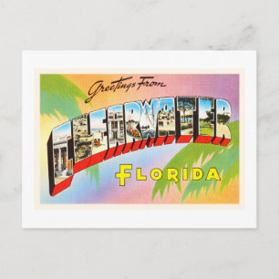 Clearwater Florida FL Old Vintage Travel Souvenir Postkarte