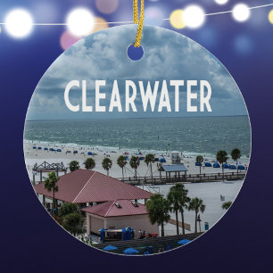 Clearwater Florida Foto am Strand Keramik Ornament