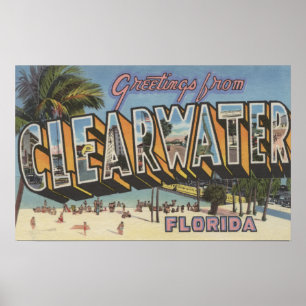 Clearwater, Florida - Großbuchstaben - Szenen 2 Poster