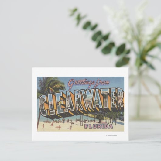 Clearwater, Florida - Großbuchstaben - Szenen 2 Postkarte (Stehend Vorderseite)