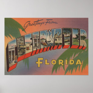 Clearwater, Florida - große Buchstabe-Szenen 3 Poster