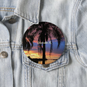 Clearwater, Florida landscape, palm trees, Button