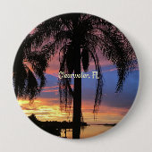 Clearwater, Florida landscape, palm trees, Button (Vorderseite)