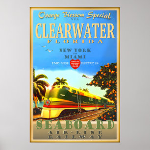 Clearwater Florida Orange Blossom Spezialzug Poster