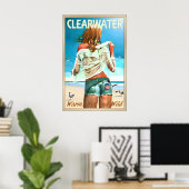 Clearwater Florida Pinellas County Strand Pin U Poster (Heimbüro)