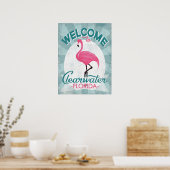 Clearwater Florida Pink Flamingo Retro Poster (Küche)