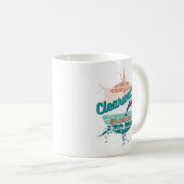 Clearwater Florida Retro Vintag explodierender Son Kaffeetasse (VorderseiteRechts)