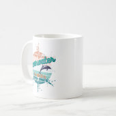 Clearwater Florida Retro Vintag explodierender Son Kaffeetasse (Vorderseite Links)