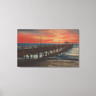 Clearwater, Florida - Sonnenuntergang-Ansicht der Leinwanddruck