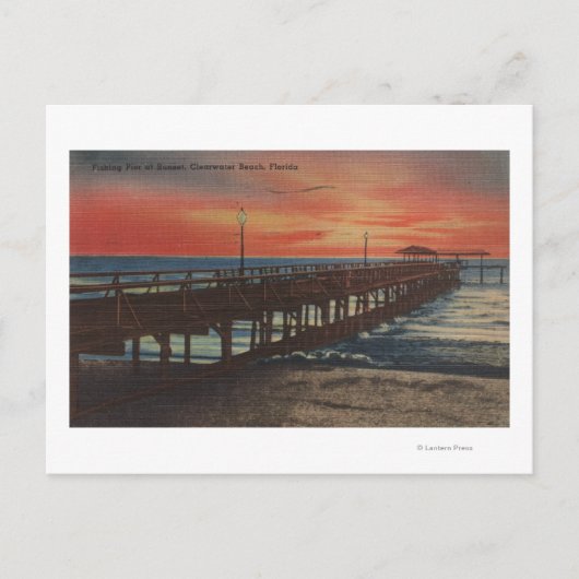 Clearwater, Florida - Sonnenuntergang Aussicht auf Postkarte (Vorderseite)