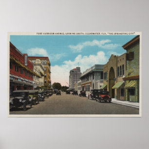 Clearwater, Florida - South View of Ft. Harrison Poster