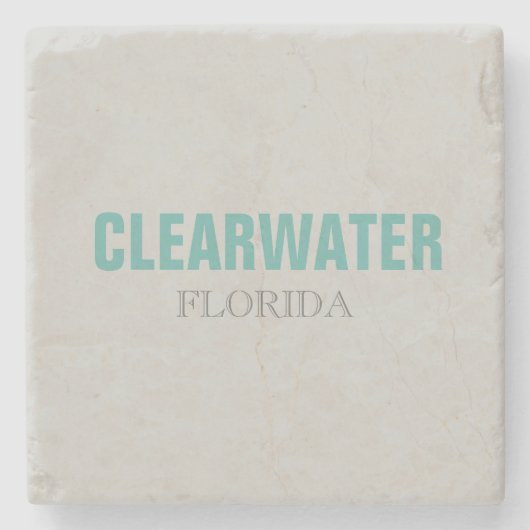 Clearwater Florida Strand Style Stein Untersetzer (Vorderseite)