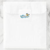 Clearwater Florida - Surfdesign. Quadratischer Aufkleber (Tasche)
