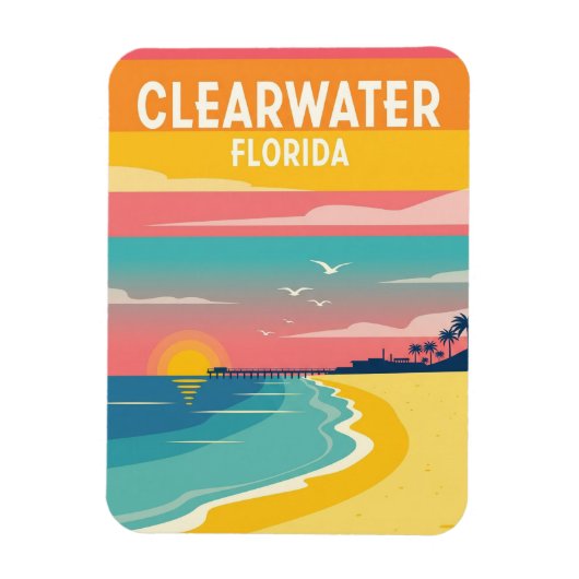 Clearwater Florida Travel Magnet (Vertikal)