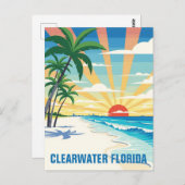 Clearwater Florida Travel Postkarte (Vorne/Hinten)