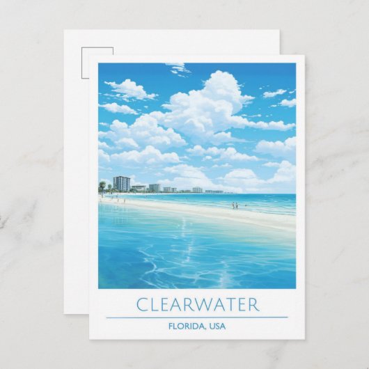 Clearwater Florida USA Spanien Vintage Travel Postkarte (Vorne/Hinten)