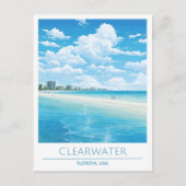 Clearwater Florida USA Spanien Vintage Travel Postkarte (Vorderseite)