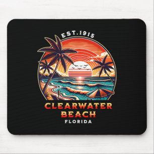 Clearwater Florida Vintag Clearwater Beach Souven Mousepad