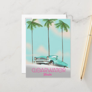Clearwater Florida Vintage-Reiseposter Ankündigungspostkarte