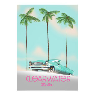 Clearwater Florida Vintage-Reiseposter Fotodruck