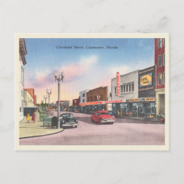 Clearwater, Florida, Vintage Straßenszene Postkarte